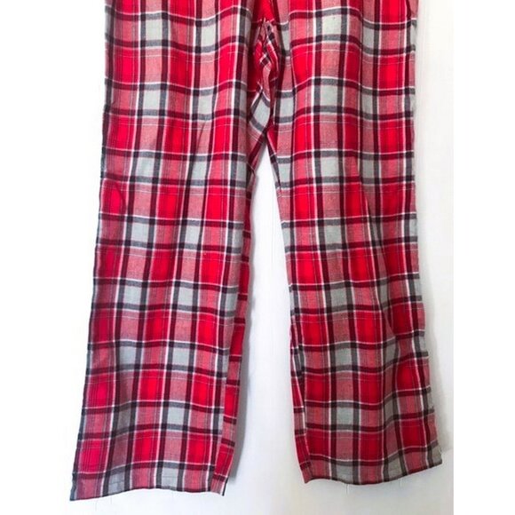 H&M RED BLUE HOLIDAY PLAID PAJAMA PJ SET L NWT - Picture 8 of 12